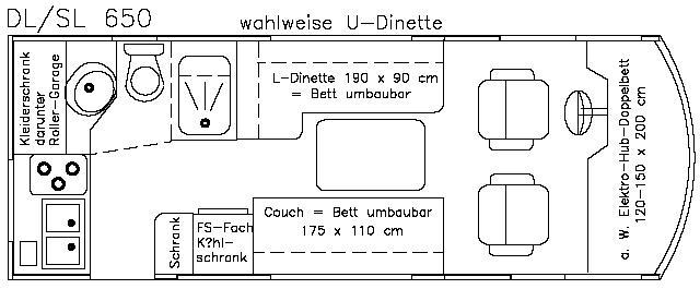 Grundriss DL/SL 650