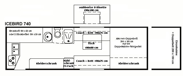 Grundriss Icebird 740