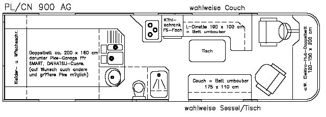 Grundriss PL 900 AG mit Autogarage